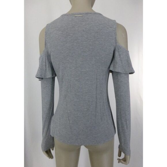 Michael Michael Kors Ruffled Cold Shoulder Long-Sleeve Top - Picture 4 of 10